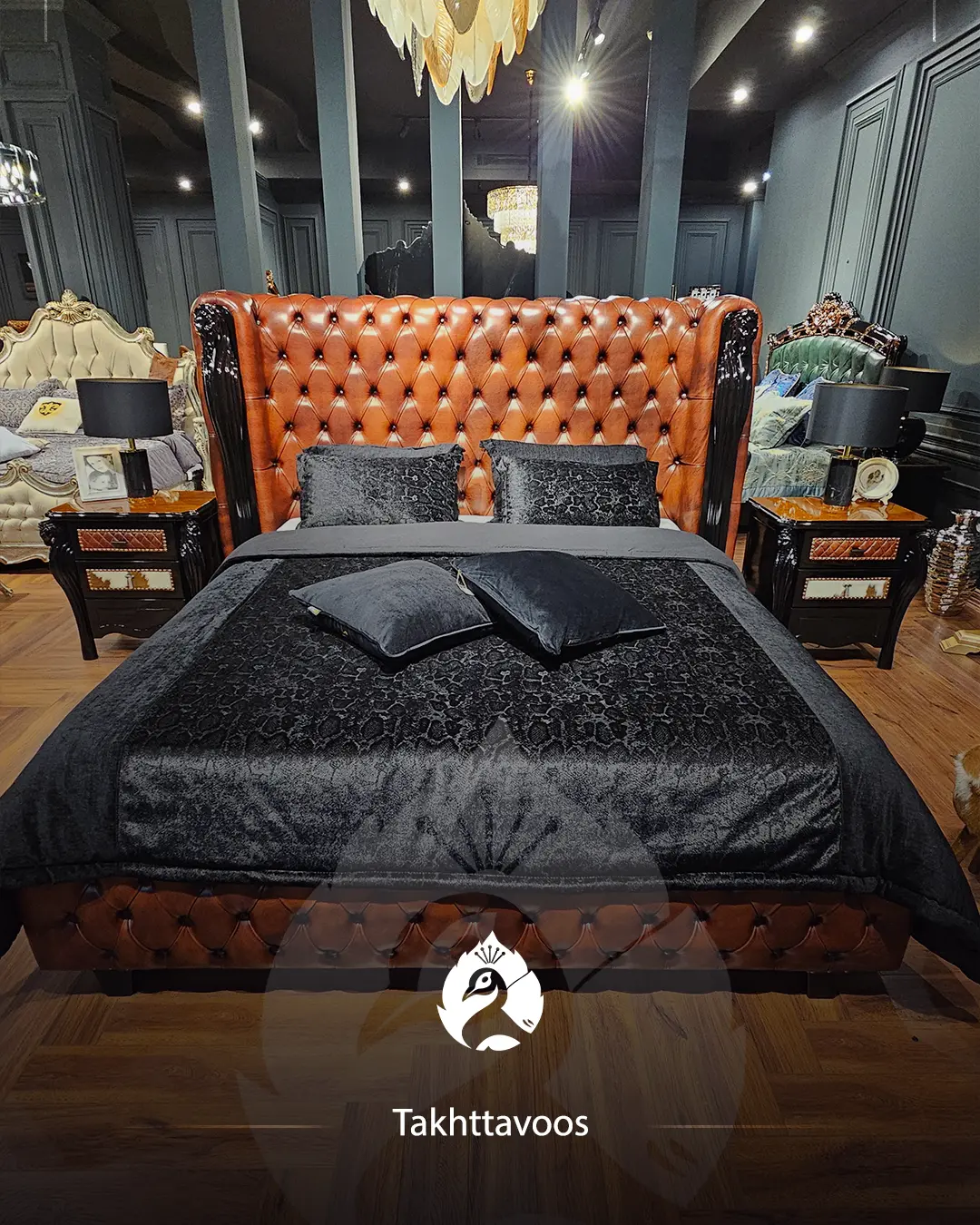 Ultra-Luxury “Horse Leather” Bedroom Set